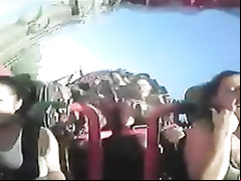 Bouncy big boobs on a roller coaster cam
